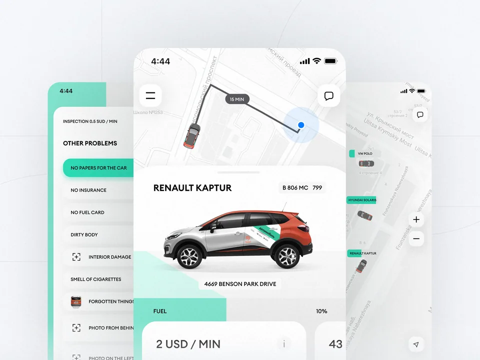 Delimobil X redesigned mobile experience